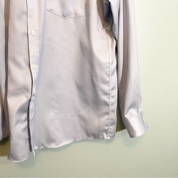 MICHAEL Michael Kors Men's Light Blue Collared Long Sleeve Dress Shirt Size 16.5 - Picture 6 of 13